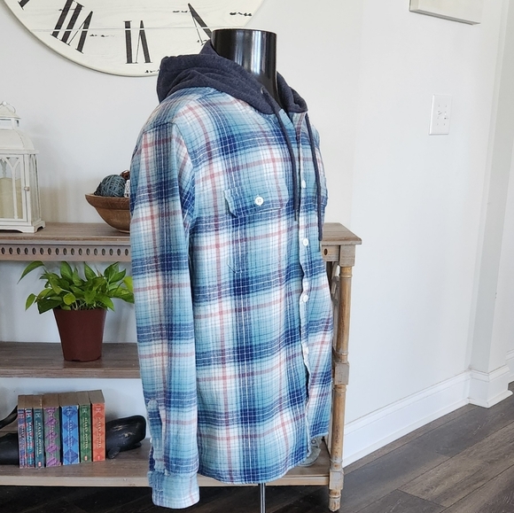 Aeropostle Mens Flannel Hoodie, Size Large, Pre-owned excellent condition - Picture 13 of 16